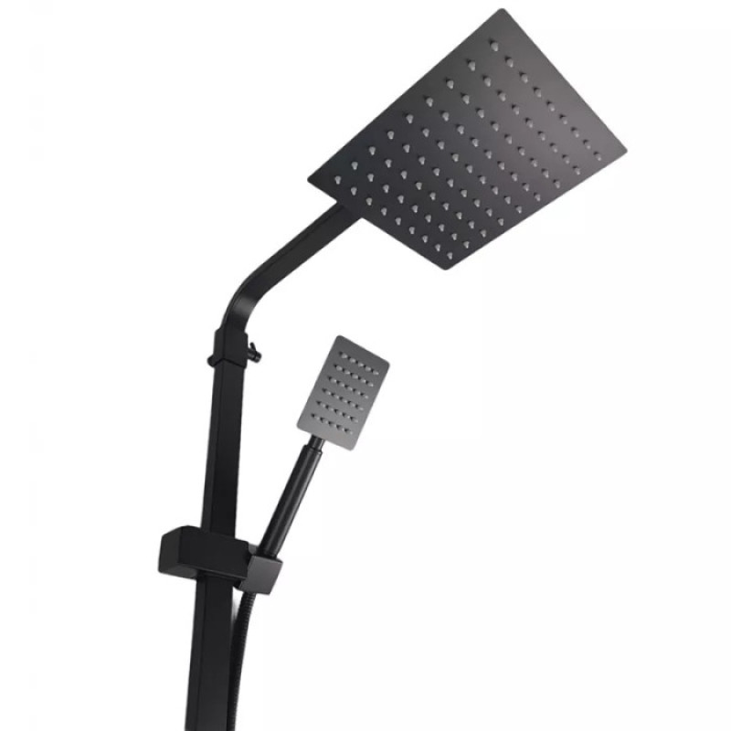 Душова система WEZER PRO16-02-BLACK (вилив - перемикач на лійку, 3-х функції, чорний)