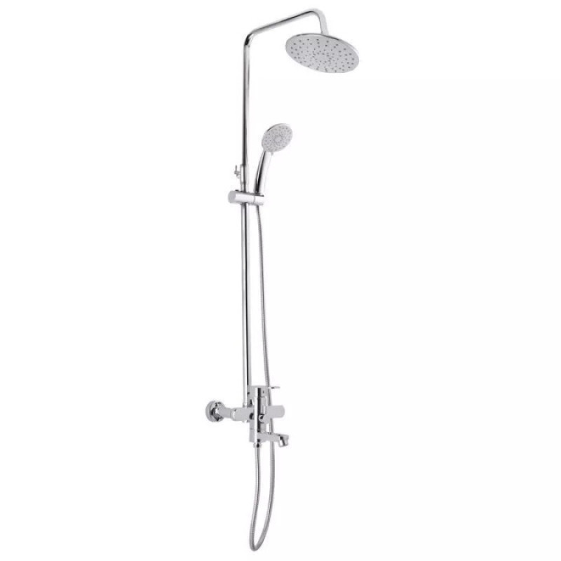 Душевая система WEZER WOG16-153 (поворотный излив - переключатель на лейку/душ, хром)