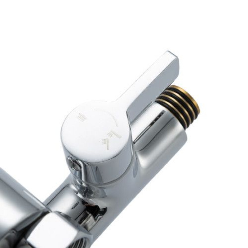 Душевая система FRAP F2488 с поворотным изливом, 3 функции, латунь, хром 