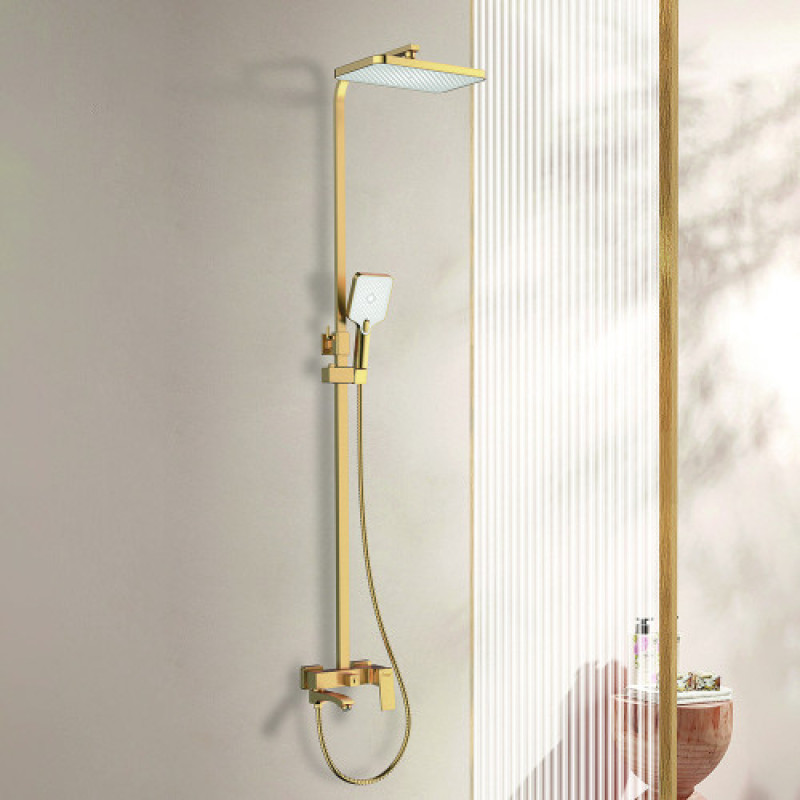 Душова система з тропічним душем Frap F2476-3 (золотий сатин)