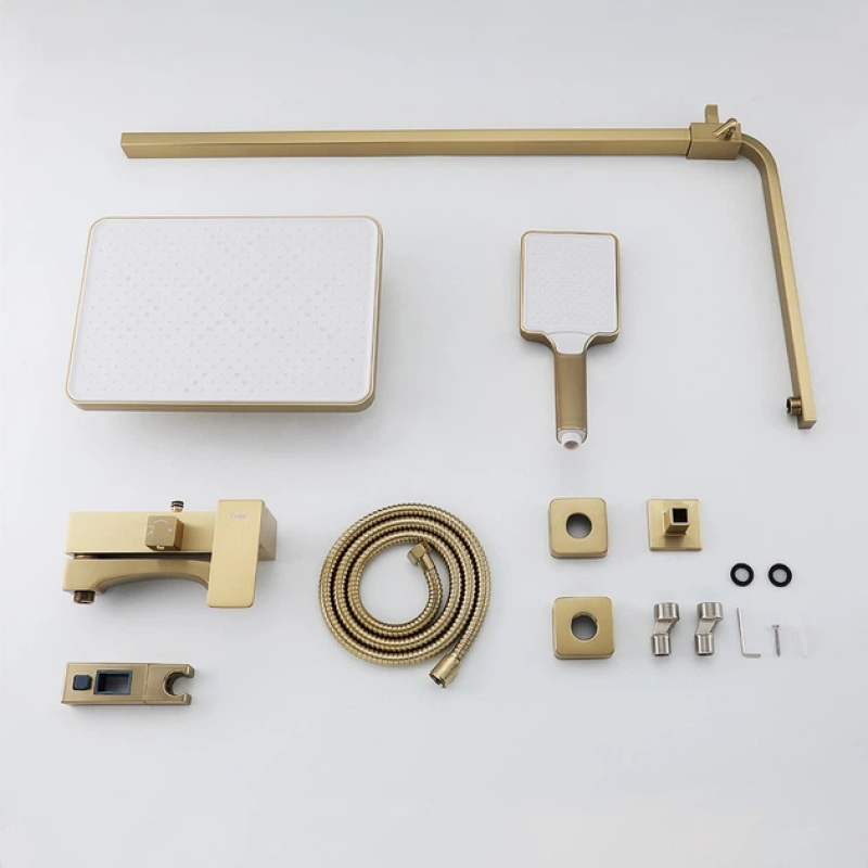 Душова система з тропічним душем Frap F2476-3 (золотий сатин)