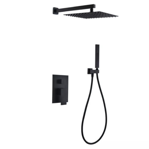 Встраиваемая душевая система WEZER PRO17B-02-BLACK (нержавейка, черный)