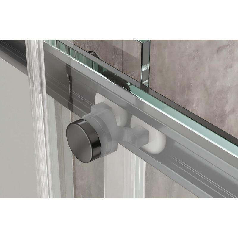 Душевая кабина Koer SR SC03-90x90x200-TR-07 Easy Clean 6мм, без поддона, прозрачное стекло, графит