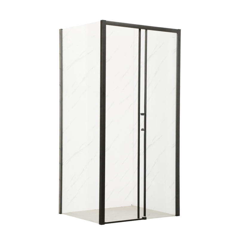 Душова кабіна Mixxus Premium DIVERSE SC03-100x80x195-TR Black 6мм, без піддону, прозоре скло 
