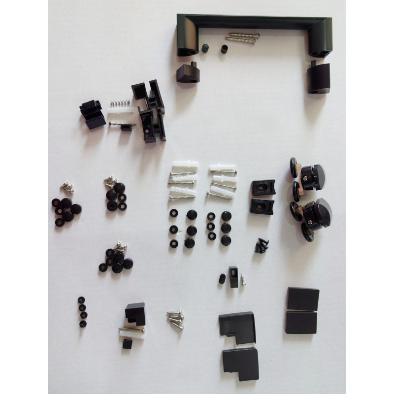 Душова кабіна Mixxus Premium DIVERSE SC03-100x80x195-TR Black 6мм, без піддону, прозоре скло 