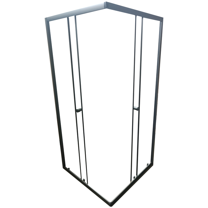 Душова кабіна Mixxus CUBIC SC01-90x90x185-TR GRAPHITE 4мм, без піддону, прозоре скло  