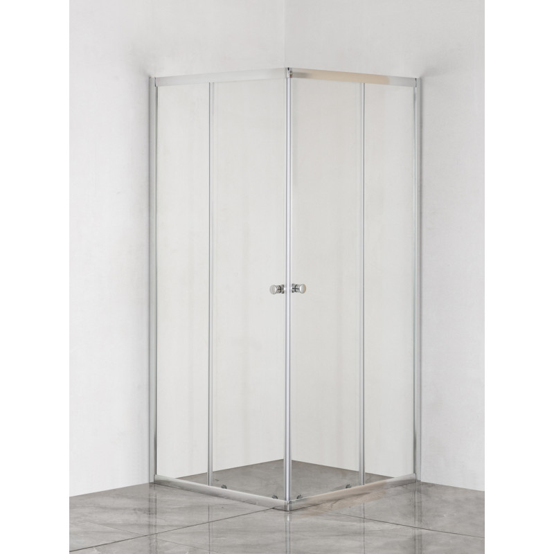 Душова кабіна Mixxus CUBIC SC01-90x90x185-TR CHROME 4мм, без піддону, прозоре скло 