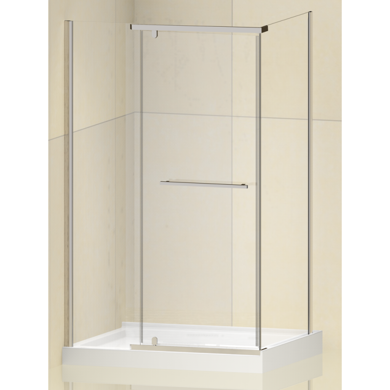 Душевая кабина Koer SR SC01-120x80x200-TR-01 Easy Clean 8мм, без поддона, прозрачное стекло, хром