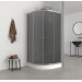 Душевая кабина Mixxus PLAIN SCT02-90x90x195-GR SATIN 4мм, с низким поддоном, серое тонированное стекло
