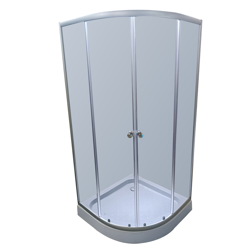 Душевая кабина Mixxus PLAIN SCT02-90x90x195-GR SATIN 4мм, с низким поддоном, серое тонированное стекло