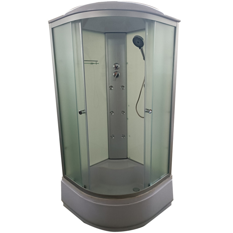 Бокс душевой Mixxus STRONG SBH01-90x90x215-FB SATIN с гидромассажем и высоким поддоном