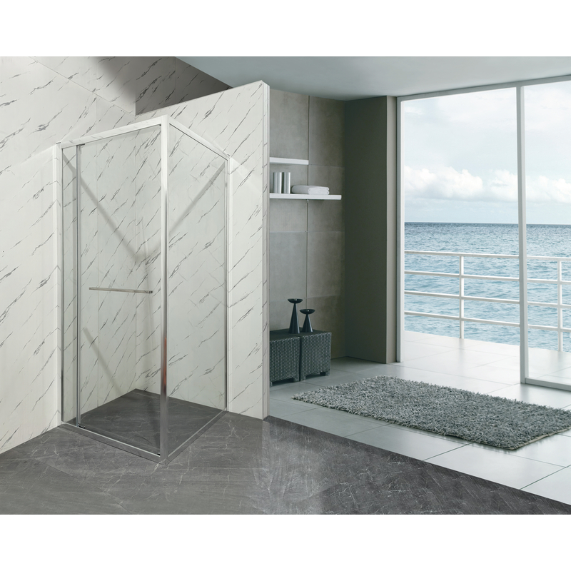 Душевая кабина Mixxus Premium Quadro SC01-90x90x195-TR Chrome 6мм, без поддона, прозрачное стекло