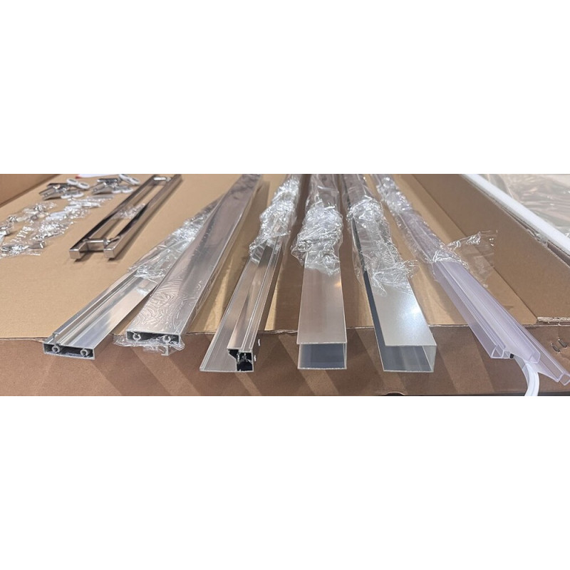 Душевая кабина Mixxus Premium Quadro SC01-90x90x195-TR Chrome 6мм, без поддона, прозрачное стекло