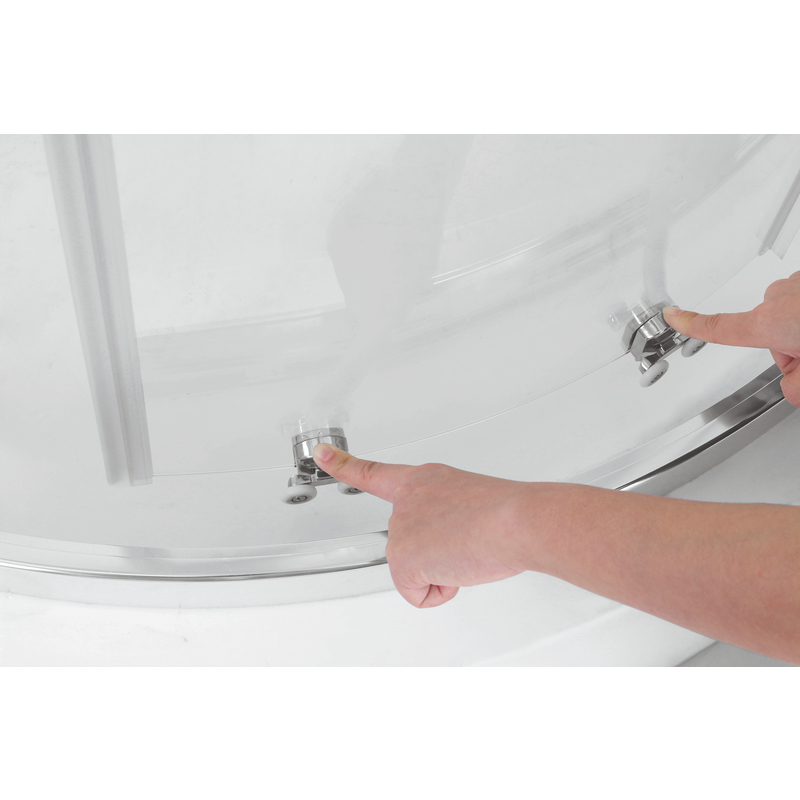 Душевая кабина Koer SR SC04-90x90x195-TR-02 Easy Clean 5мм SS Color, без поддона, прозрачное стекло