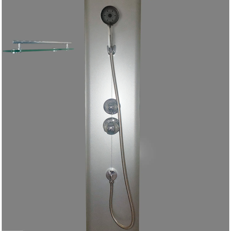 Бокс душевой Mixxus STRONG SB01-90x90x215-FB SATIN без гидромассажа с высоким поддоном