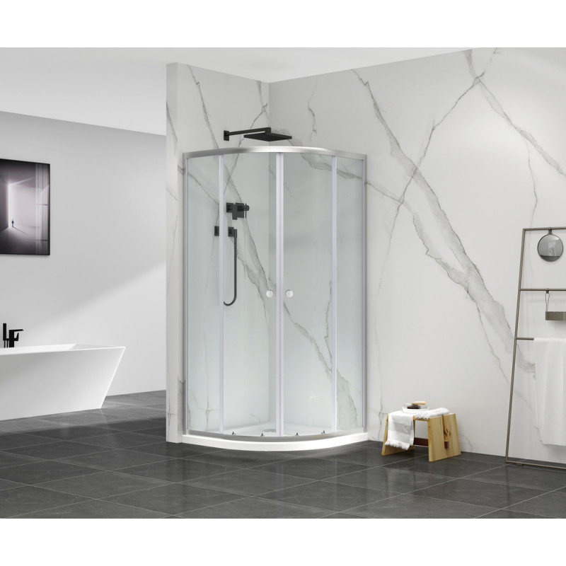 Душова кабіна Mixxus Premium DIVERSE SC01-90x90x195-TR Chrome 5мм, без піддону, прозоре скло 