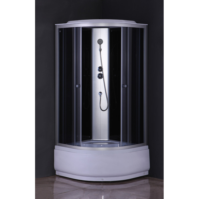 Бокс душевой Mixxus STRONG SB01-90x90x215-GR SATIN без гидромассажа с высоким поддоном