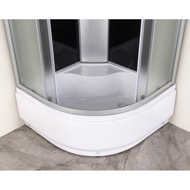 Бокс душевой Mixxus STRONG SB01-90x90x215-GR SATIN без гидромассажа с высоким поддоном