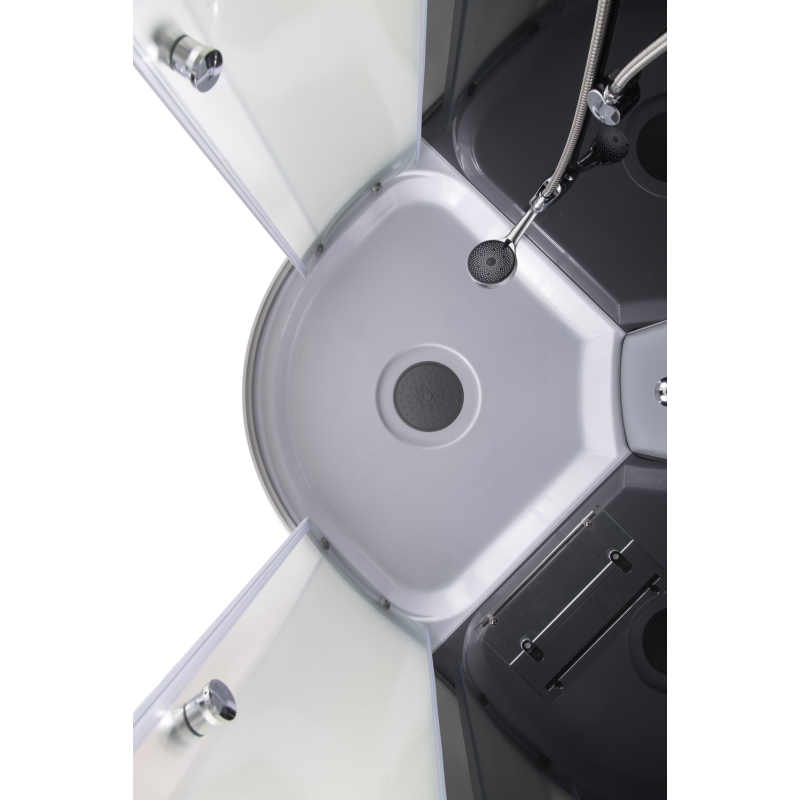 Бокс душевой Mixxus STRONG SB01-90x90x215-GR SATIN без гидромассажа с высоким поддоном