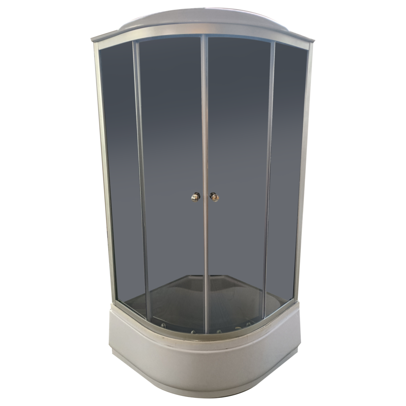 Бокс душевой Mixxus STRONG SB01-90x90x215-GR SATIN без гидромассажа с высоким поддоном