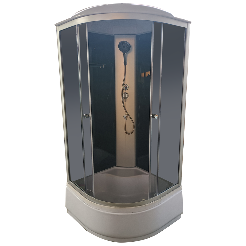 Бокс душевой Mixxus STRONG SB01-90x90x215-GR SATIN без гидромассажа с высоким поддоном