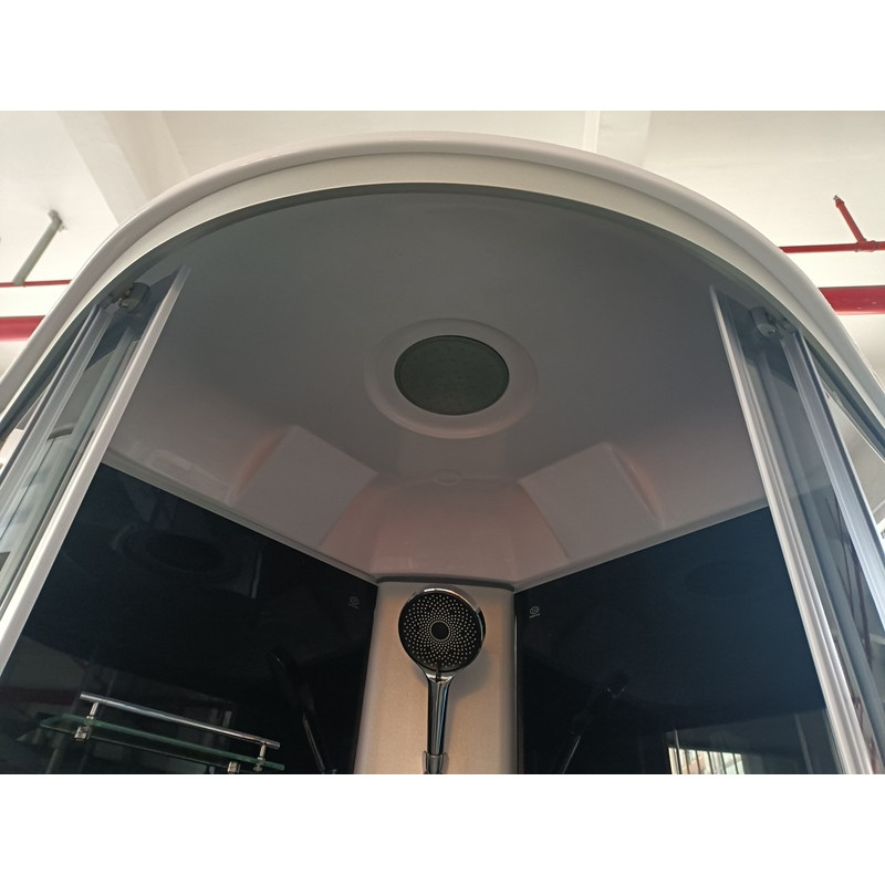 Бокс душевой Mixxus STRONG SB01-90x90x215-GR SATIN без гидромассажа с высоким поддоном