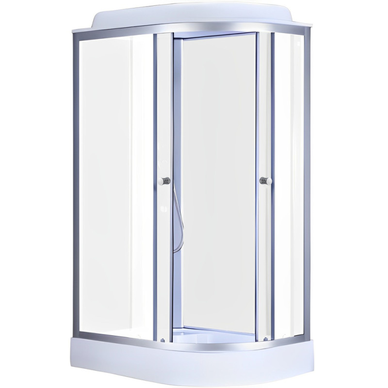 Бокс душевой Mixxus WAVE SB02-120x80x215-L-FB SATIN без гидромассажа с низким поддоном