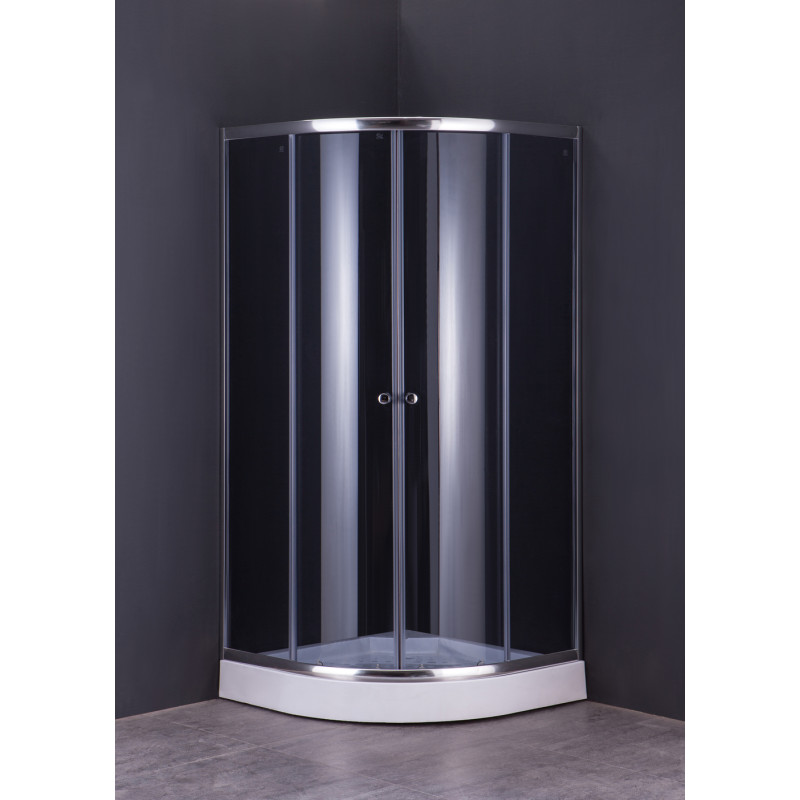 Душова кабіна Mixxus PLAIN SC01-90x90x185-GR CHROME 4мм, без піддону, сіре тоноване скло 