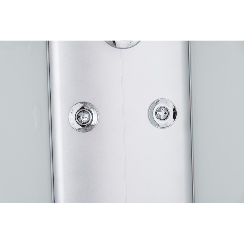 Бокс душовий Mixxus STRONG SBH02-90x90x215-FB SATIN з гідромасажем та низьким піддоном 