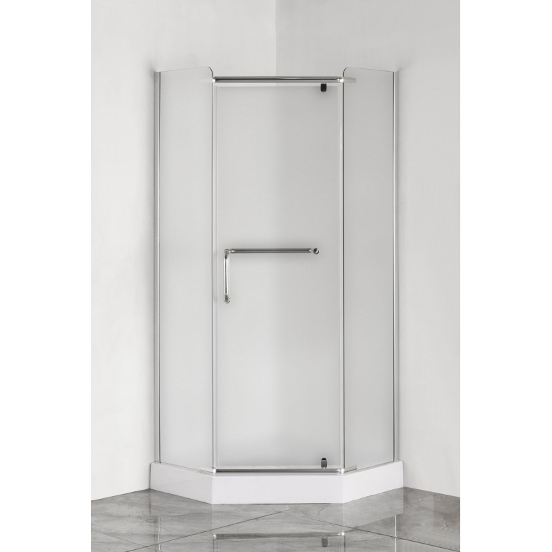 Душевая кабина Mixxus LINES SCT01-90x90x198-TR CHROME 6мм, с низким поддоном, прозрачное стекло