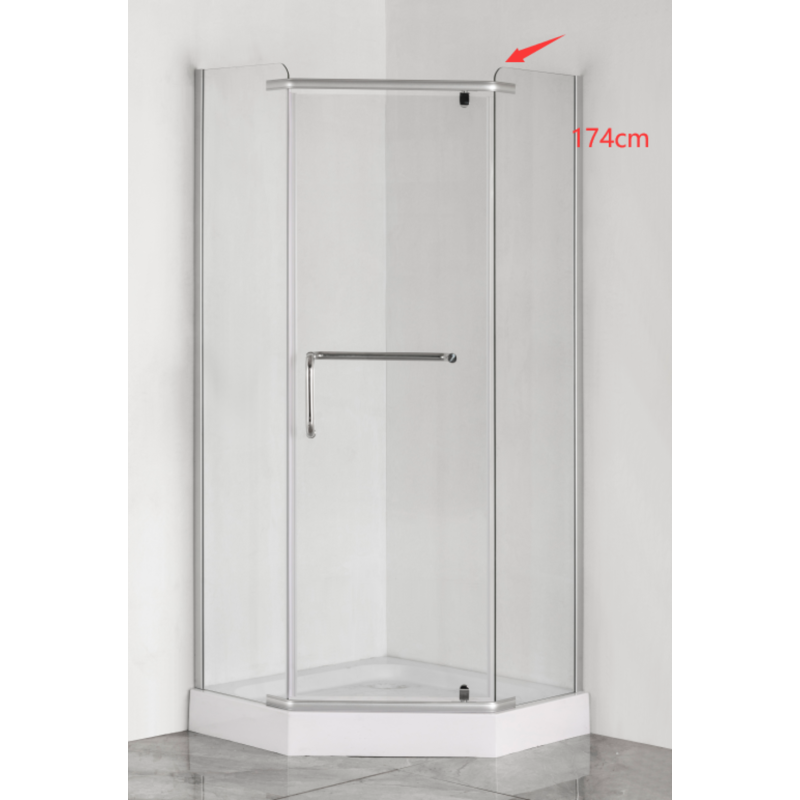 Душевая кабина Mixxus LINES SCT01-90x90x198-TR CHROME 6мм, с низким поддоном, прозрачное стекло