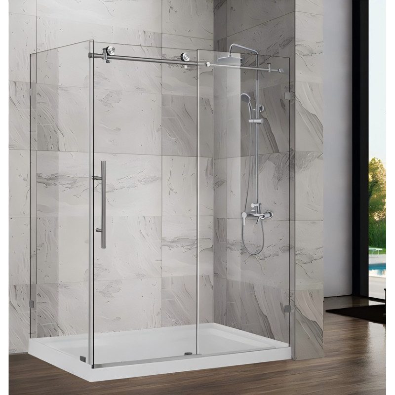 Душевая кабина Koer SR SC07-120x90x200-TR-01 Easy Clean 8мм, без поддона, прозрачное стекло, хром