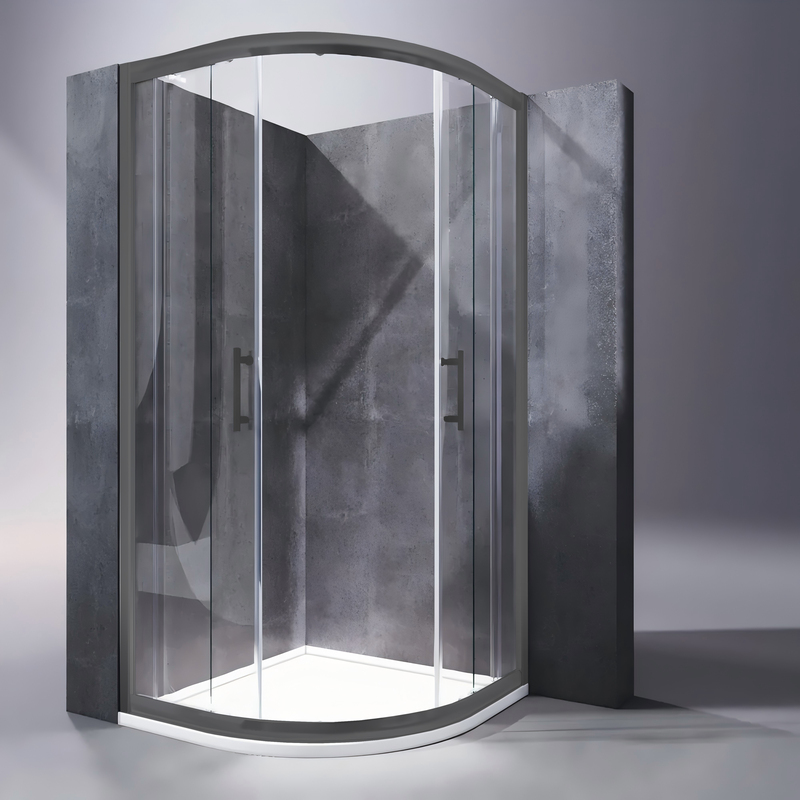Душевая кабина Koer SR SC04-90x90x195-TR-07 Easy Clean 5мм, без поддона, прозрачное стекло, графит