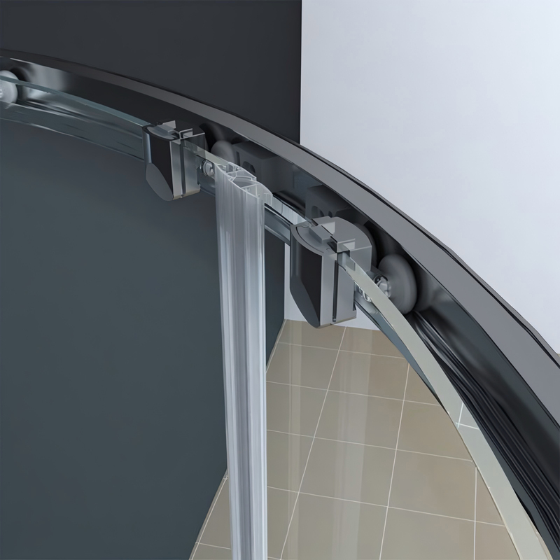 Душевая кабина Koer SR SC04-90x90x195-TR-07 Easy Clean 5мм, без поддона, прозрачное стекло, графит