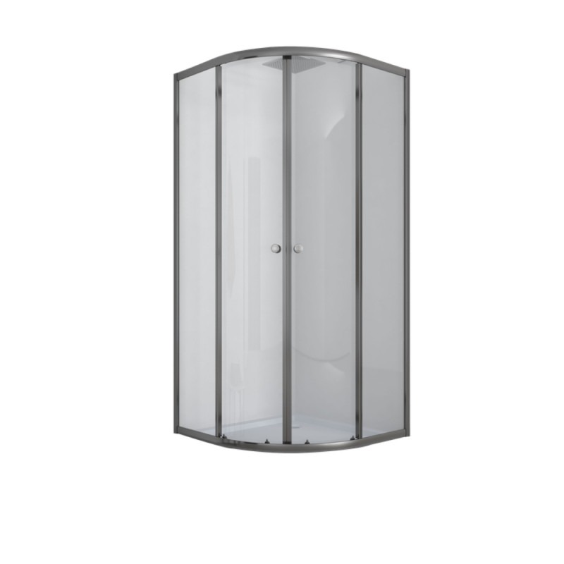 Душова кабіна Mixxus PLAIN SC01-90x90x185-TR GRAPHITE 4мм, без піддону, прозоре скло 