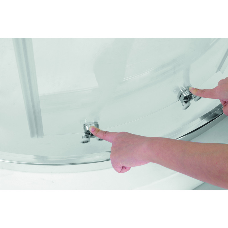 Душевая кабина Koer SR SC04-90x90x195-TR-01Easy Clean 5мм, без поддона, прозрачное стекло, хром