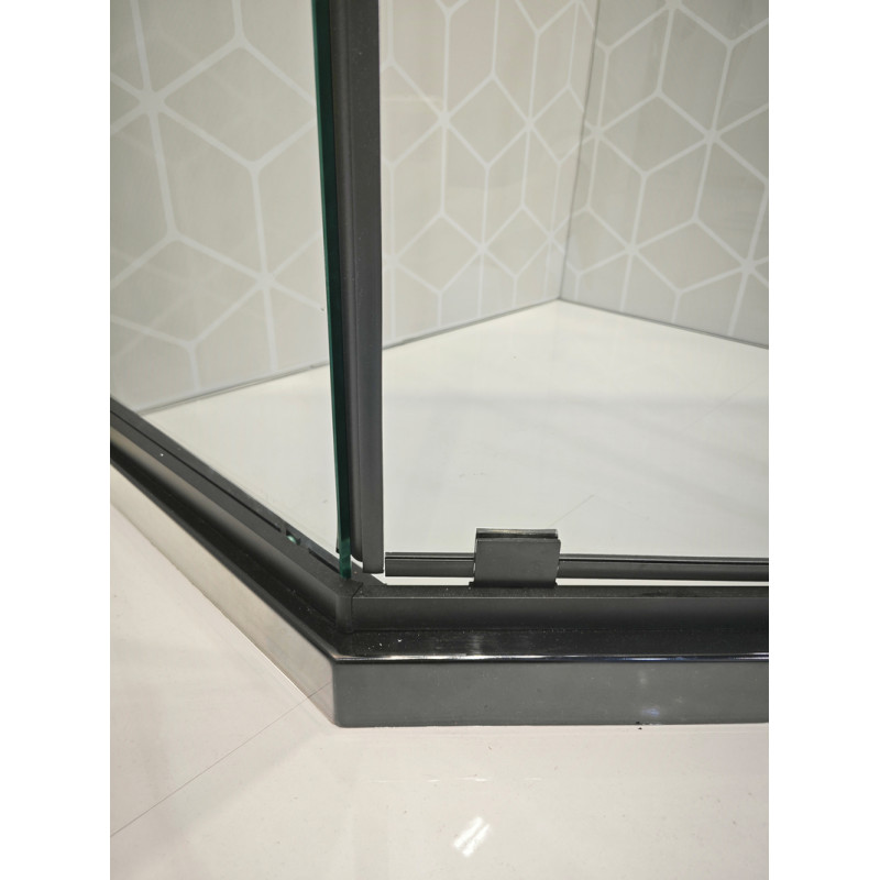 Душова кабіна Koer SR SC06-90x90x200-TR-07 Easy Clean 8мм, без піддону, прозоре скло, графіт 