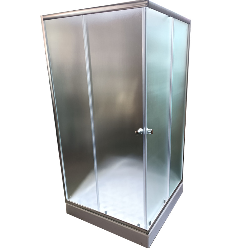 Душевая кабина Mixxus CUBIC SCT01-100x100x195-FB CHROME 4мм, с низким поддоном, матовое стекло