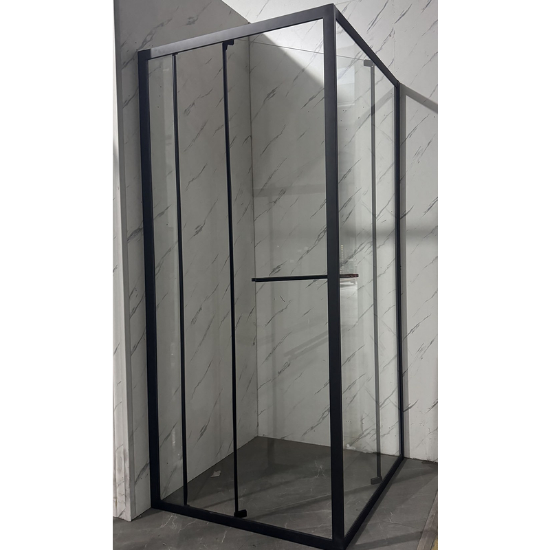 Душевая кабина Mixxus Premium Quadro SC01-90x90x195-TR Black 6мм, без поддона, прозрачное стекло