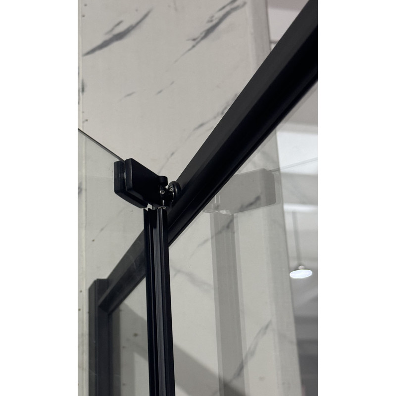 Душевая кабина Mixxus Premium Quadro SC01-90x90x195-TR Black 6мм, без поддона, прозрачное стекло