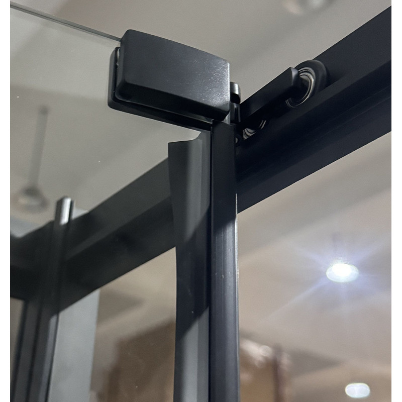 Душевая кабина Mixxus Premium Quadro SC01-90x90x195-TR Black 6мм, без поддона, прозрачное стекло