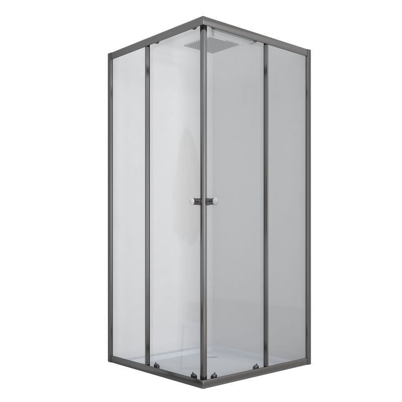 Душевая кабина Mixxus CUBIC SCT01-90x90x195-TR GRAPHITE 4мм, с низким поддоном, прозрачное стекло