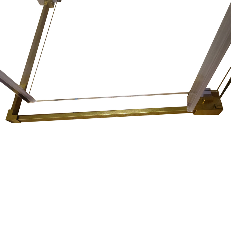 Душова кабіна Koer SR SC03-90x90x200-TR-12 Easy Clean 6мм, без піддону,  прозоре скло, матове золото 