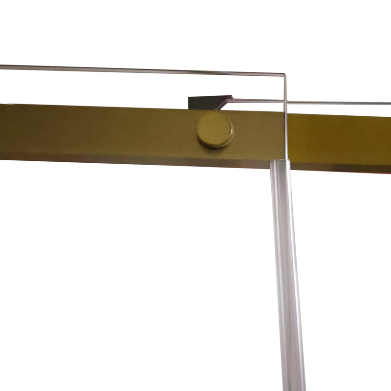 Душова кабіна Koer SR SC03-90x90x200-TR-12 Easy Clean 6мм, без піддону,  прозоре скло, матове золото 