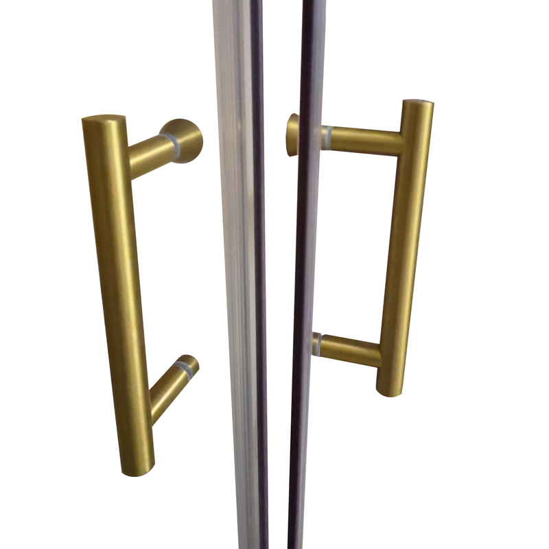 Душова кабіна Koer SR SC03-90x90x200-TR-12 Easy Clean 6мм, без піддону,  прозоре скло, матове золото 