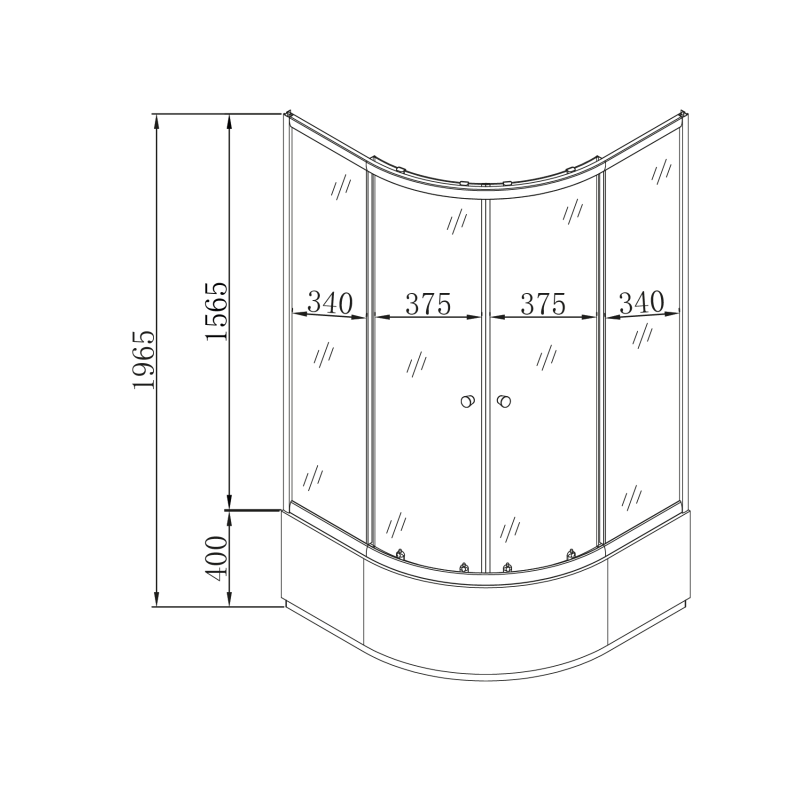 Душевая кабина Mixxus PLAIN SCT01-90x90x195-GR SATIN 4мм, с высоким поддоном, серое тонированное стекло