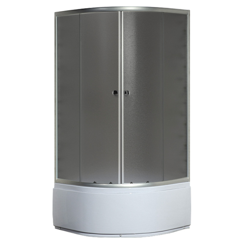 Душевая кабина Mixxus PLAIN SCT01-90x90x195-GR SATIN 4мм, с высоким поддоном, серое тонированное стекло