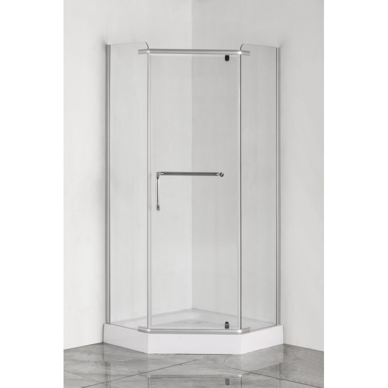 Душова кабіна Mixxus LINES SC01-90x90x185-TR CHROME 6мм, без піддону, прозоре скло 