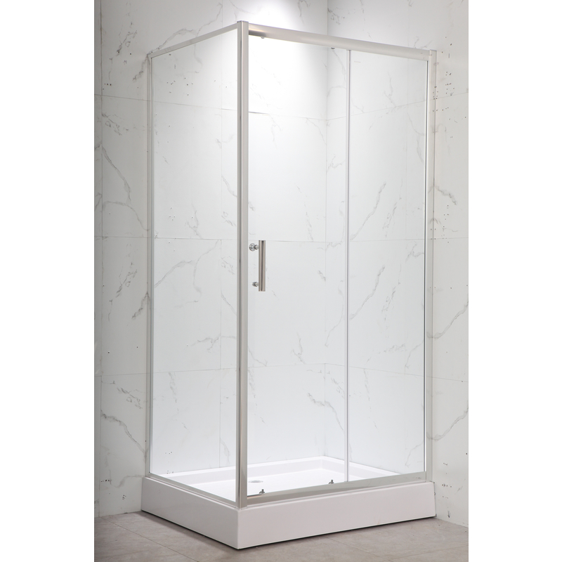 Душова кабіна MIXXUS HARD SCT01-100x90x198-TR CHROME NEW 5мм, з низьким піддоном, прозоре скло 