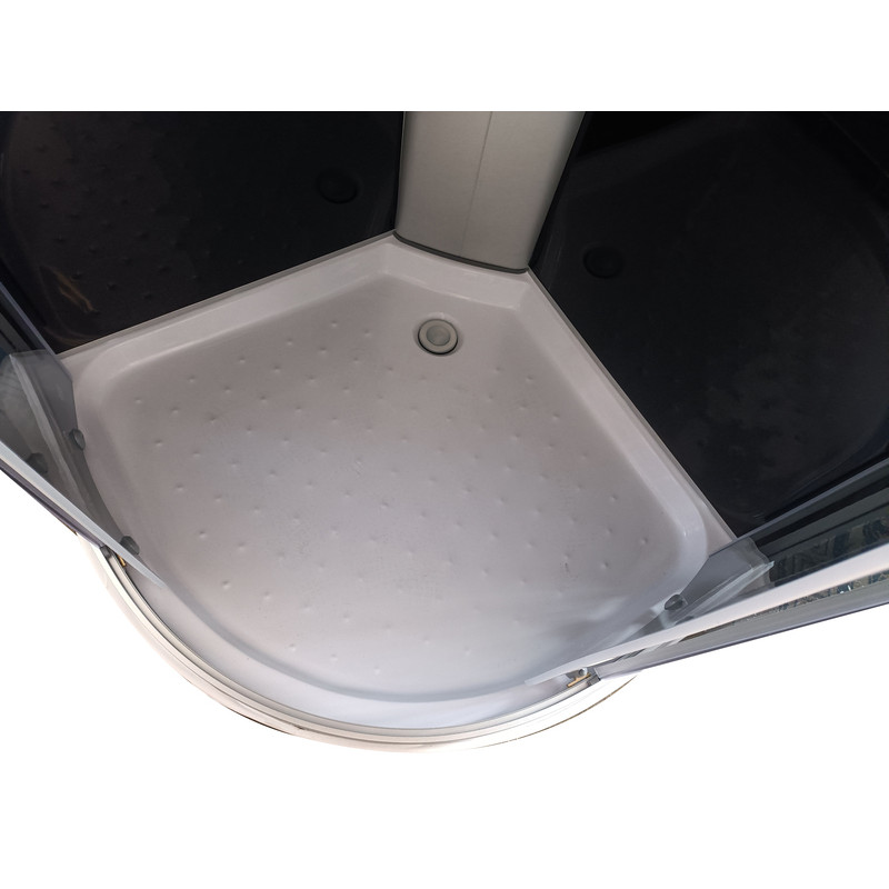 Бокс душевой Mixxus STRONG SB02-90x90x215-GR SATIN без гидромассажа с низким поддоном